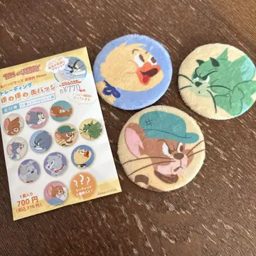 톰과 제리 포와포와 캔뱃지 3개 세트