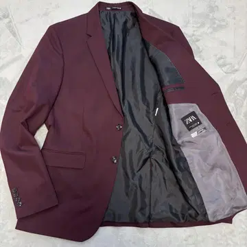52 사이즈 ZARA 보르도 테일러드 자켓 레어 2B
