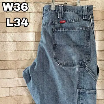Wrangler 랭글러 페인터 팬츠 데님 원단 자수 36 x 34