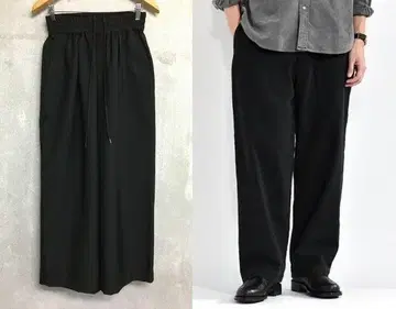 마카 새상품급 울모헤어 이지 와이드 팬츠 1 블랙