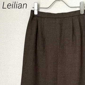 Leilian 미디 스커트 타이트 모 100% 백 슬릿 안감 부착