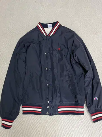 Champion 바시티 자켓 네이비 M 사이즈 속기모