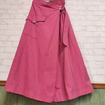 핑크 랩 스타일 와이드 팬츠