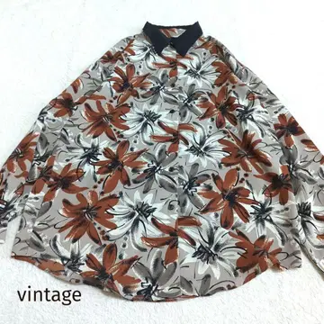 294 vintage 빈티지 꽃무늬 구제 의류 셔츠 긴팔 멋쟁이
