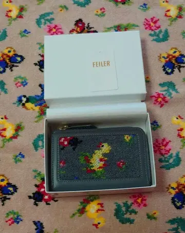 FEILER 하이디 그레이 카드 케이스 박스 포함 미사용 새상품