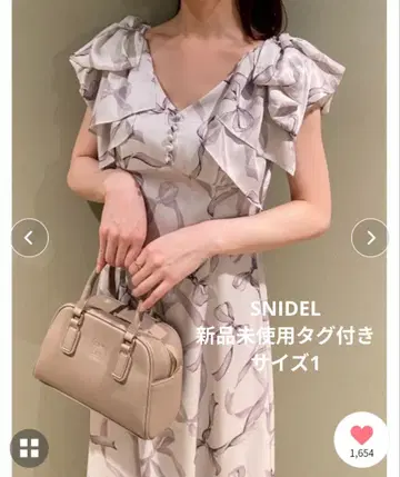 SNIDEL 리본 슬리브 디자인 원피스 새상품