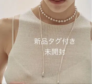 새상품 todayful Pearl Ribbon Choker 리본 초커