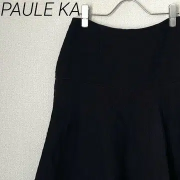 PAULE KA 미디 스커트 플레어 심플 안감 부착 깔끔한