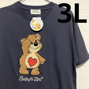 새상품 스우지스우 부후 T셔츠 사가 자수 테디베어 반팔 3L