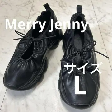 Merry Jenny 개더 인조 가죽 스니커즈