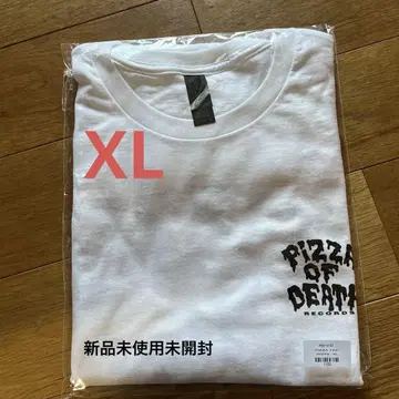 PIZZA OF DEATH 로고T셔츠 화이트 XL사이즈(새상품)