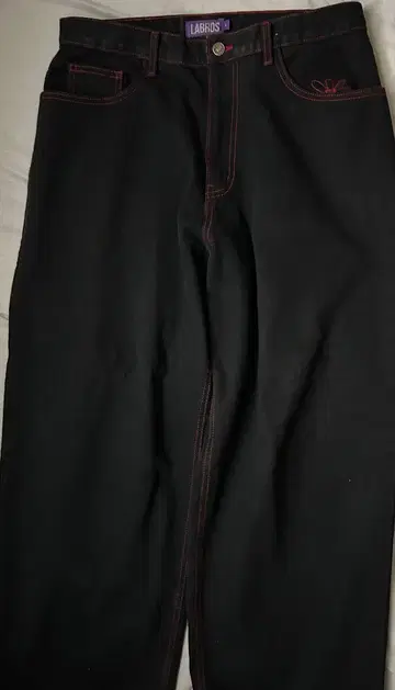 LABROS 블랙 데님 팬츠