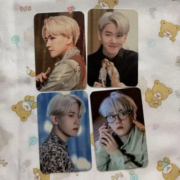 EXO 시리얼 BAEKHYUN 베이킹 일본 당첨 트레이딩 카드 4장