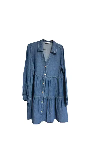 ZARA 데님 티어드 원피스