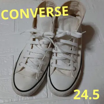 [새상품급] CONVERSE 하이컷 스니커즈 24.5 화이트 컨버스