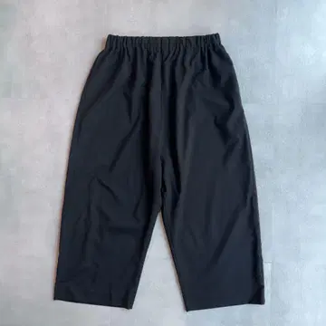 파드칼레 심플 무지 사루엘 팬츠 와이드 팬츠 블랙
