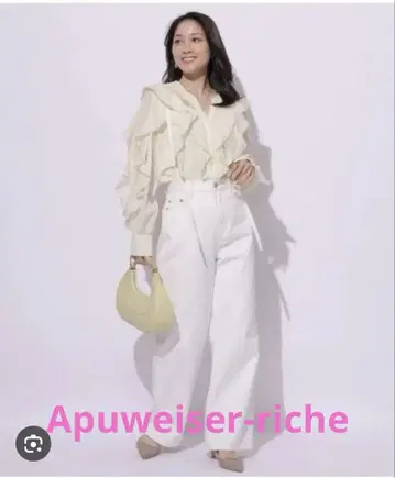 택 포함 새상품 Apuweiser-riche 서스펜더 데님 팬츠