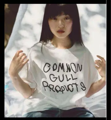 COMMON GULL 프린트 T셔츠 화이트