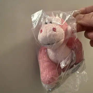 PLAZA 니키 NICI 봉제 인형 키링 핑크 고릴라 글리터 하트