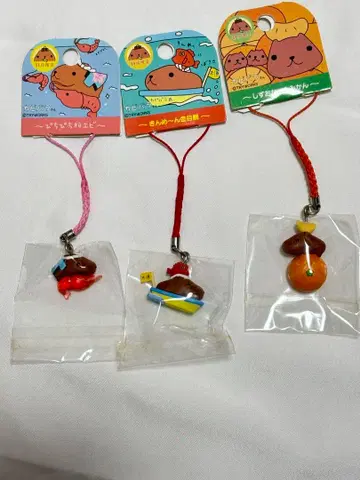 [시즈오카 한정판] 고토치 카피바라 씨 스트랩 3종 세트