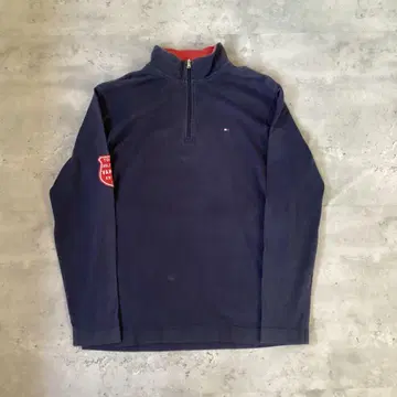 TOMMY HILFIGER 타미힐피거 하프 지퍼 네이비