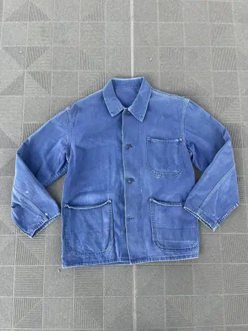 80s 유로 커버올 워크 자켓 코튼