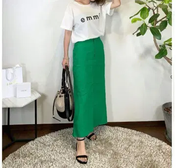 ZARA 그린 스커트 XS