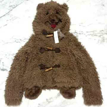 [ 미사용 택 포함 ] CANDY STRIPPER 곰 디자인 더플 코트