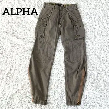 ALPHA INDUSTRIES 카고 팬츠 지퍼 밀리터리