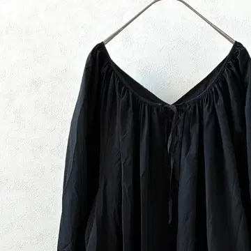 Spick and Span 롱 원피스 볼륨 소매 오부 소매 포켓