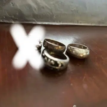 실버 반지 세트 3점