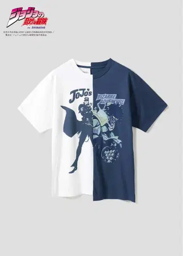그라니프 죠죠의 기묘한 모험 죠타로 & 스타 플래티넘 빅 실루엣 T셔츠