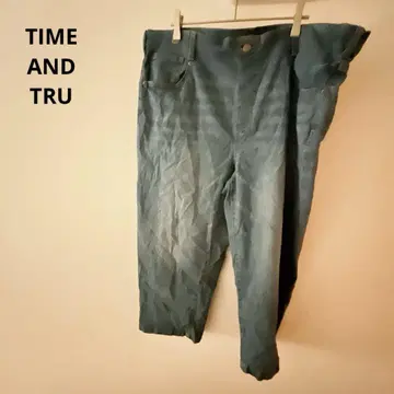 TIME AND TRU [ XXL ] 하프 데님 블루 수입 구제 의류