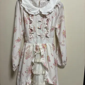 LIZ LISA 마이멜로디 플라워 프린트 긴팔 미니 원피스