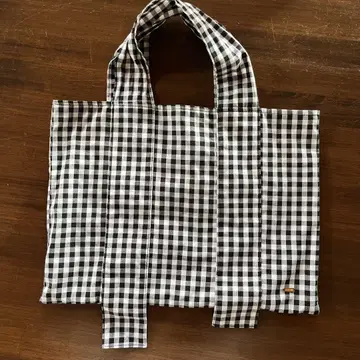 COUDRE 깅엄 체크 토트백