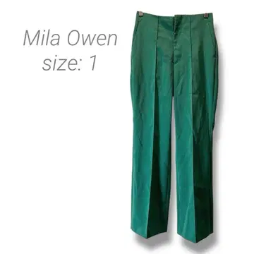 [ 미라 오웬 ] Mila Owen 센터 프레스 팬츠 세미 플레어 슬릿