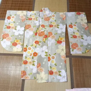 꽃무늬 코몬 기모노 옅은 핑크