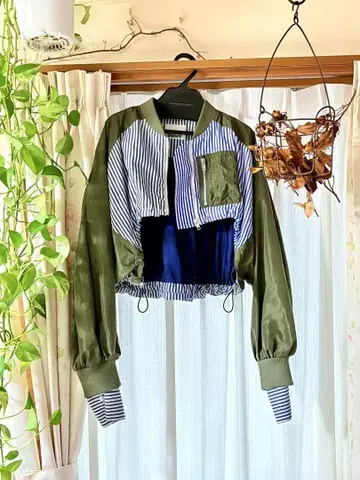 [ OMMO ] MIX FABRIC SHORT BZ(KHAKI)