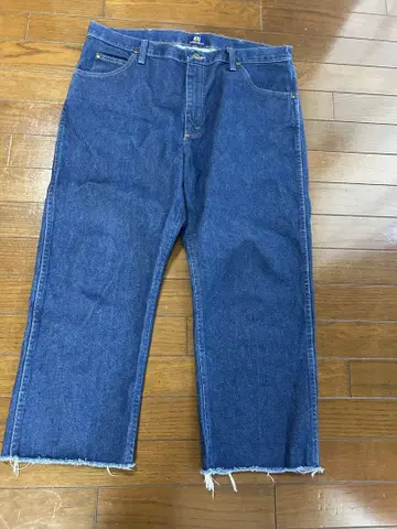 Wrangler 스트레이트 레그 데님 다크 네이비