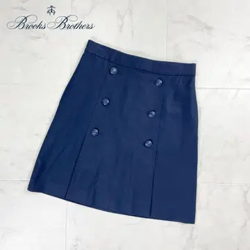 새상품급 브룩스브라더스 더블 버튼 스커트 네이비 사이즈 0*GD1205