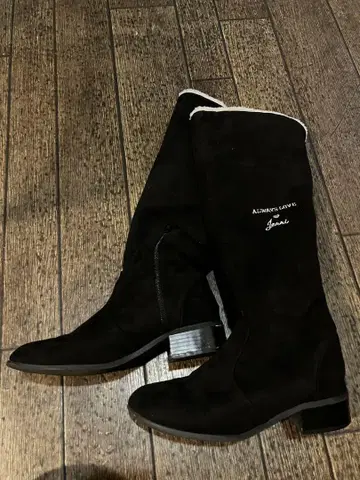 JENNI 퍼 롱 부츠 블랙 23cm