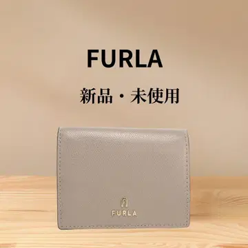 FURLA 훌라 이단 접이식 지갑 컴팩트 월렛 그레이
