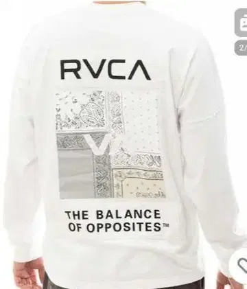 RVCA BANDANA LS TEE 루카 긴팔 셔츠 화이트