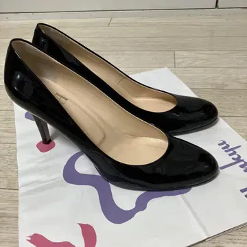 펌프스 한큐 백화점 브랜드 블랙 25cm 천연 가죽