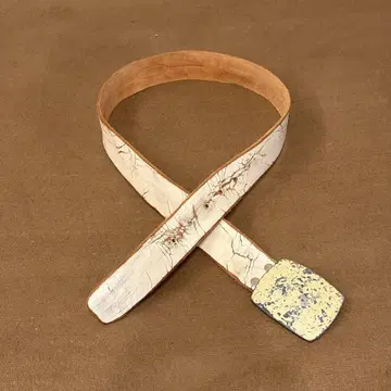 [ BRAVE BELTWORKS ] 레어 화이트 벨트 길이 약 100cm