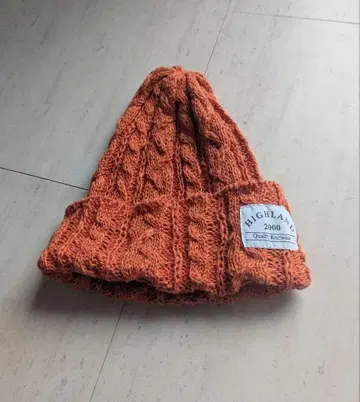 HIGHLAND 2000 오렌지 니트 모자