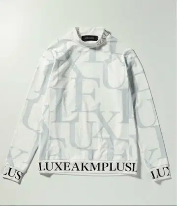 LUXEAKMPLUSI 로고 프린트 긴팔 티셔츠 화이트
