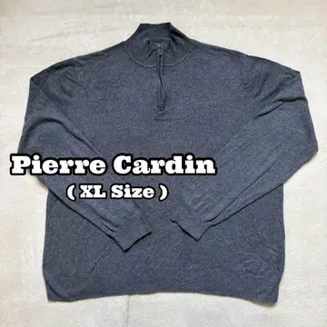 [ Pierre Cardin ] 하이넥 하프 지퍼 니트 그레이