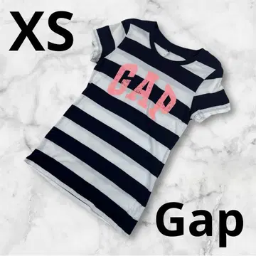 [ Gap ] 여성용 보더 T셔츠 XS 화이트 x 네이비