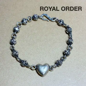 ROYAL ORDER 로즈 비즈 하트 팔찌 실버 925